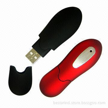Plastic promotional 16GB peanut-shaped USB flash drive, customized colors/packing ways accepted